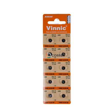 Батарейка Vinnic L626/LR66/G4 BTV-Vin - 2